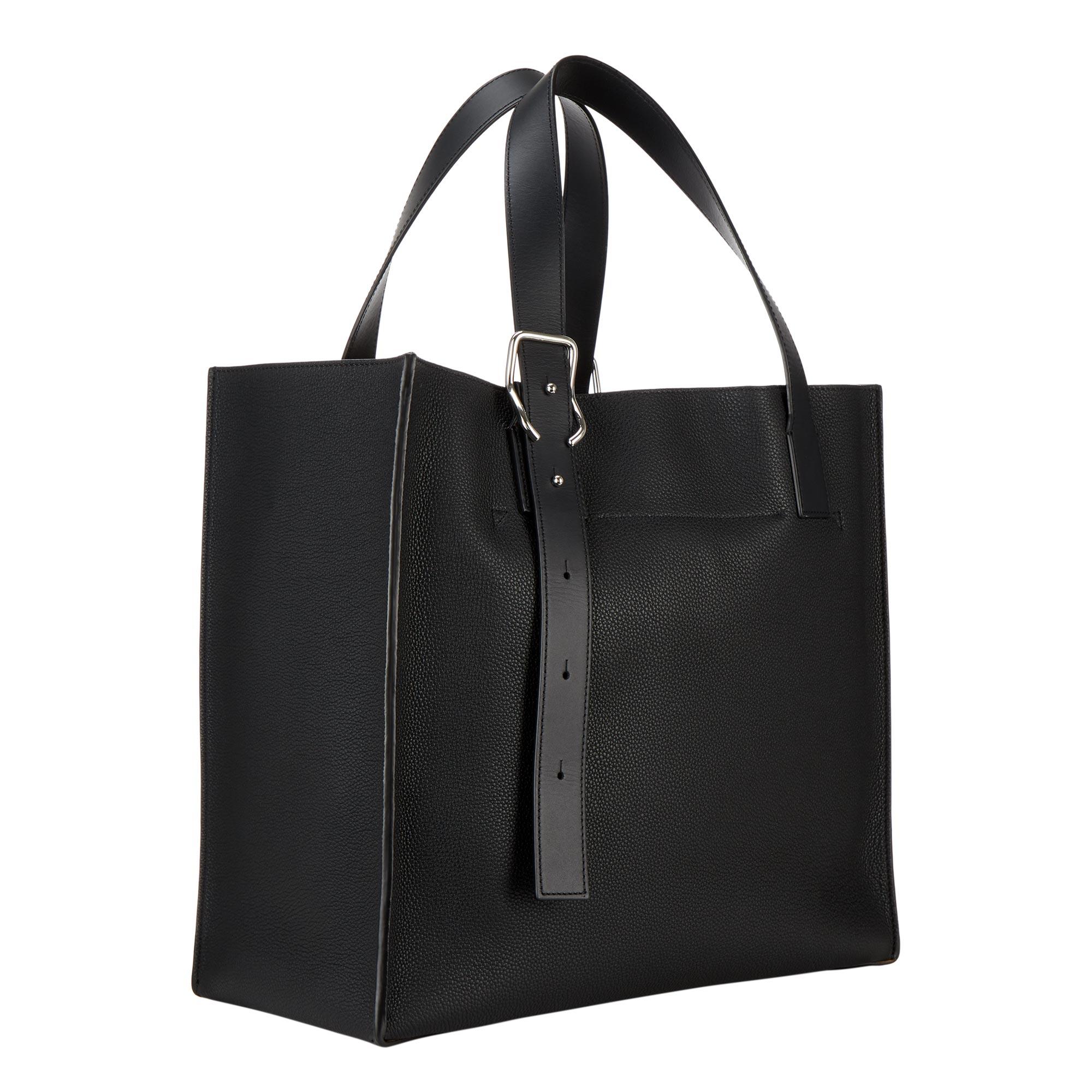 Buckle Leather Tote